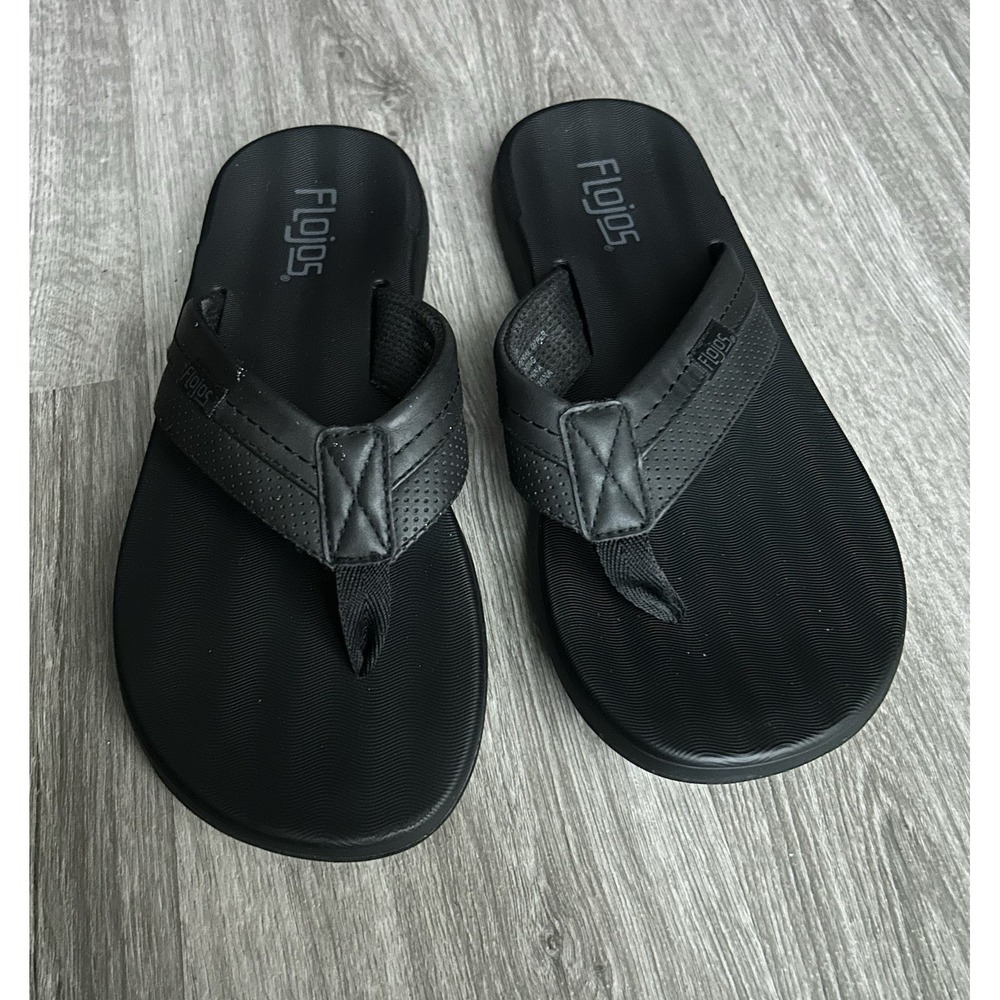 Flojos Women's Size 9 Flip Flop Black Sandals